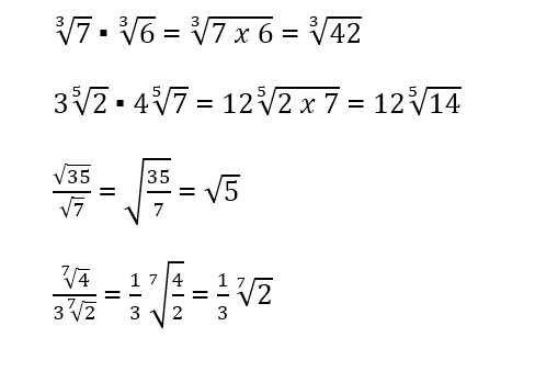 Ejemplos de multiplicación y división de números racionales