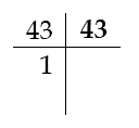 Ejemplos de números compuestos (Descomposición del número 43)