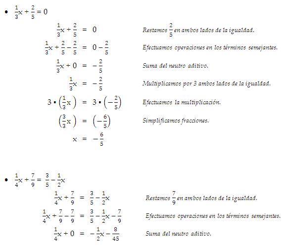 Ecuaciones con coeficientes racionales