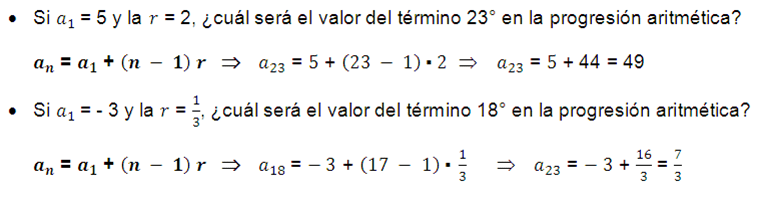Término General de una Progresión Aritmética