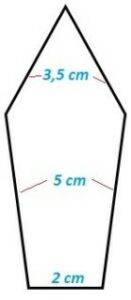 Área base pentagonal irregular