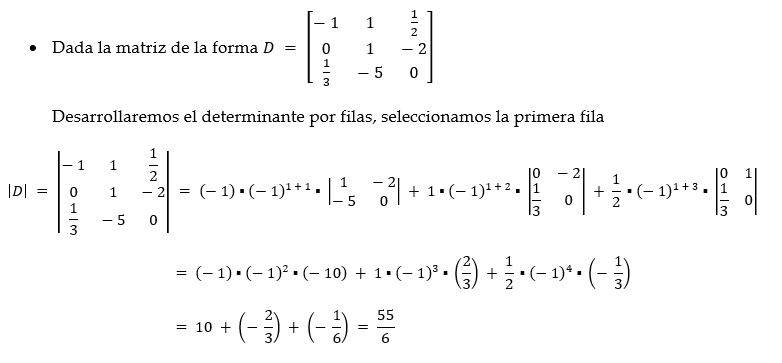 Calcular determinante de una matriz cuadrada 3x3 ejemplo 1