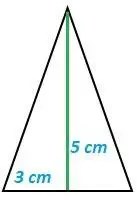 Cara 2 de la pirámide de base 3 cm