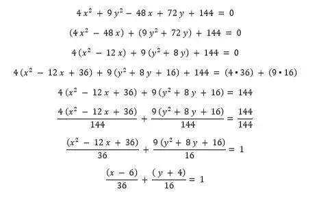 Completación de cuadrados para conversión de ecuación general a ecuación cuadrática