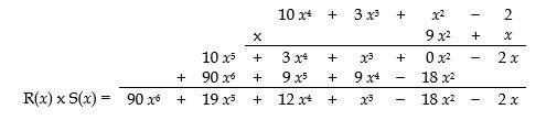 Ejemplo sencillo de multiplicación de polinomios