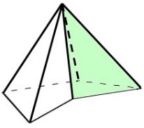 Pirámide base pentagonal cóncava