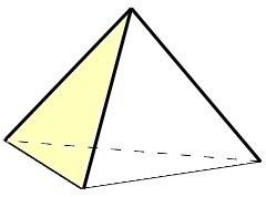 Pirámide base triangular