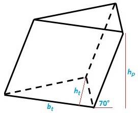 Volumen prisma triangular oblicuo