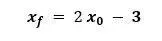 Ecuación que determina la posición de la partícula con base en su posición inicial