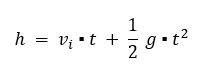 Fórmula de distancia recorrida por un cuerpo en caída libre si es arrojado