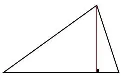 Altura interior de un triángulo