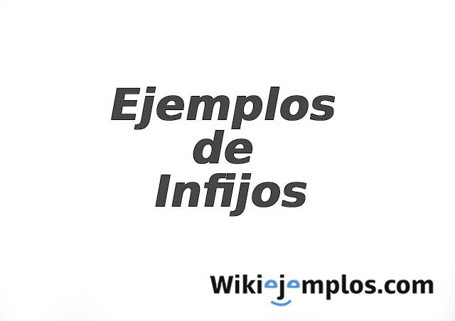 50 Ejemplos de infijos explicados. Definición de Infijo