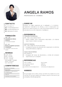 CV de Profesora de Idiomas